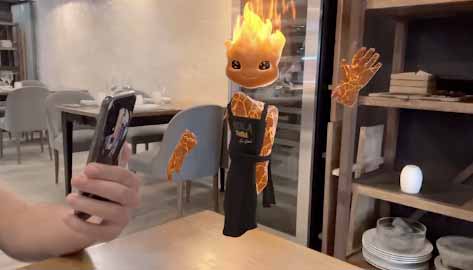 Experiencia de Realidad Aumentada desarrollada para restaurante Nola Smoke de Zaragoza por Imascono